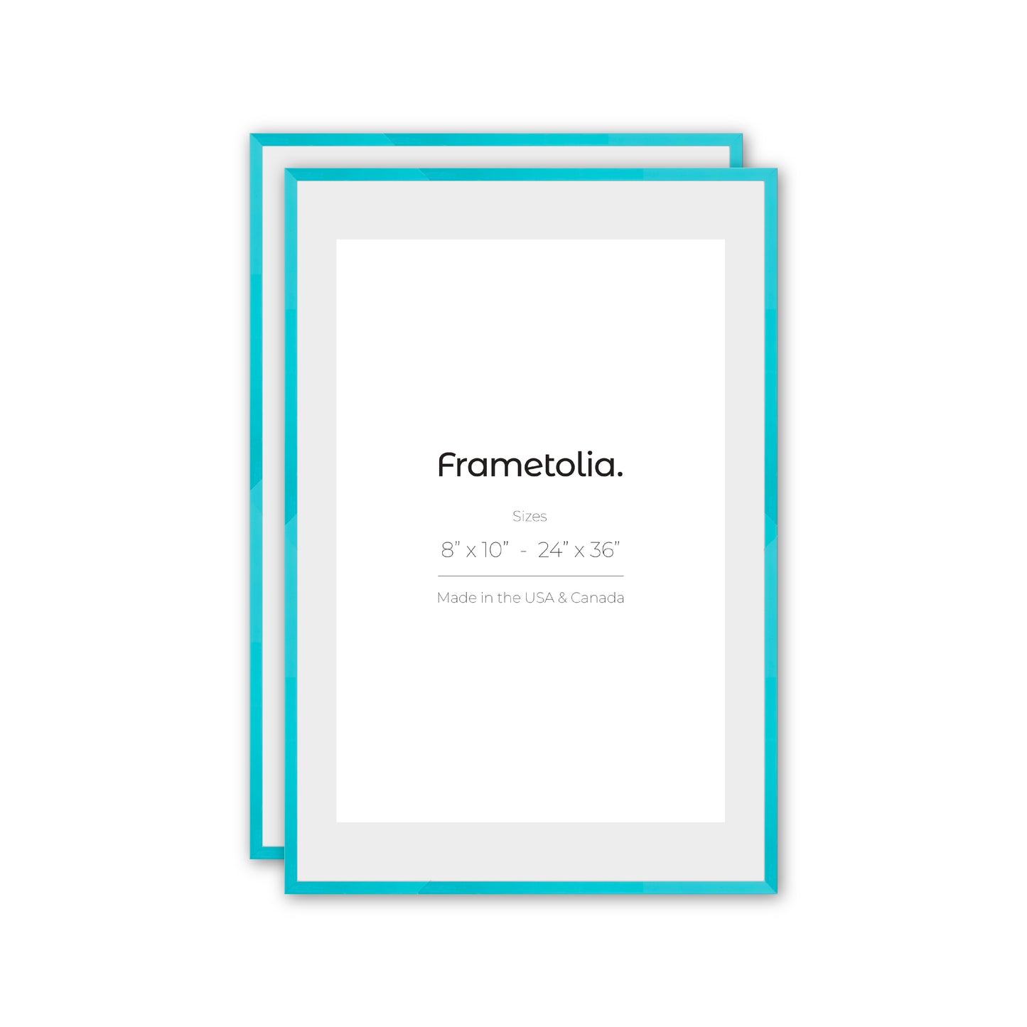 Capri Teal Narrow Width Wall Frame, Set of 2