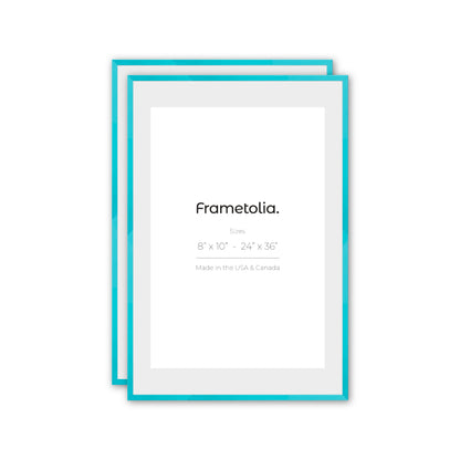 Capri Teal Narrow Width Wall Frame, Set of 2