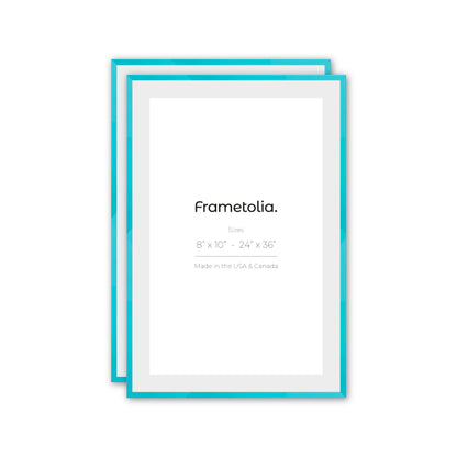 Capri Teal Narrow Width Wall Frame, Set of 2