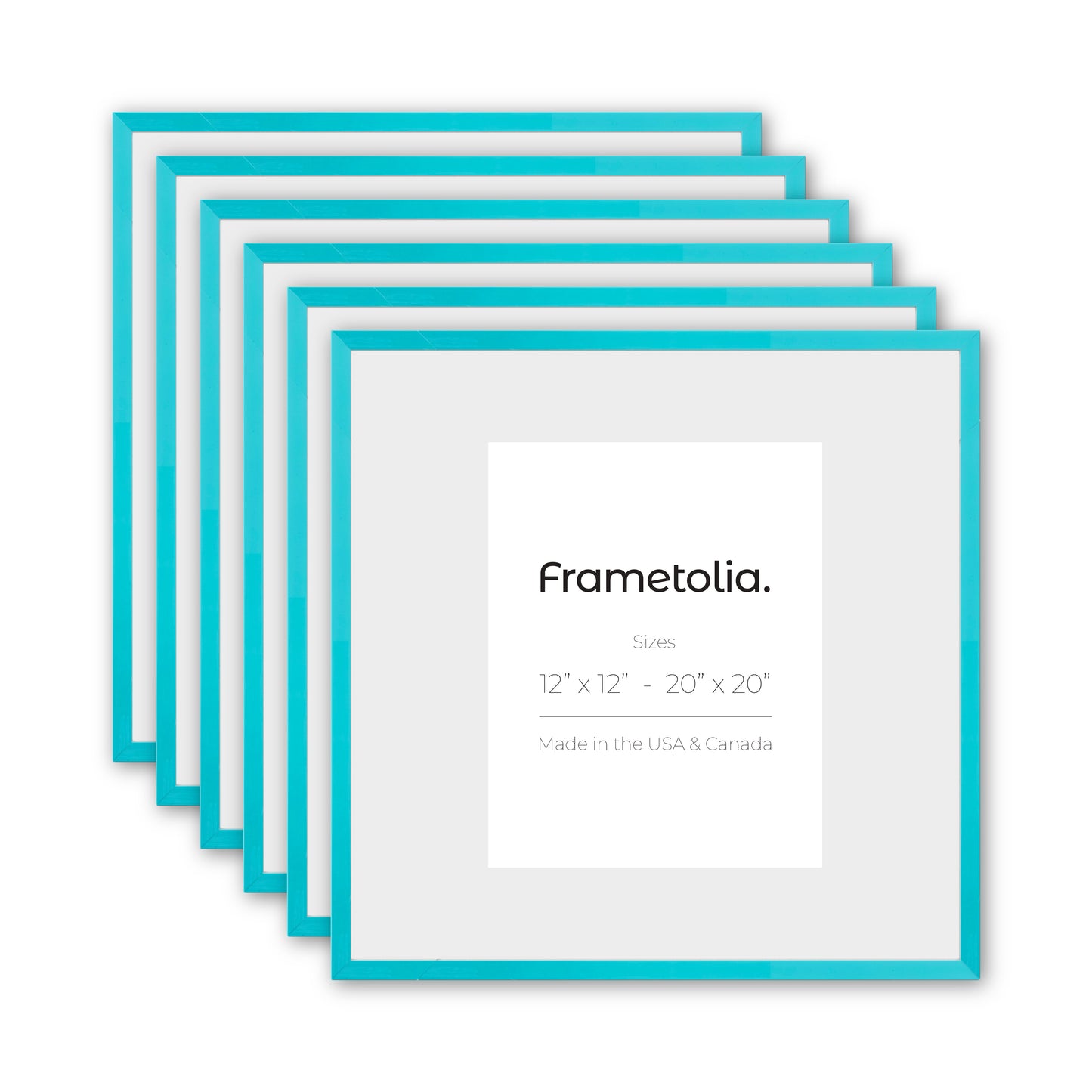 Capri Teal Narrow Width Wall Frame, Set of 6