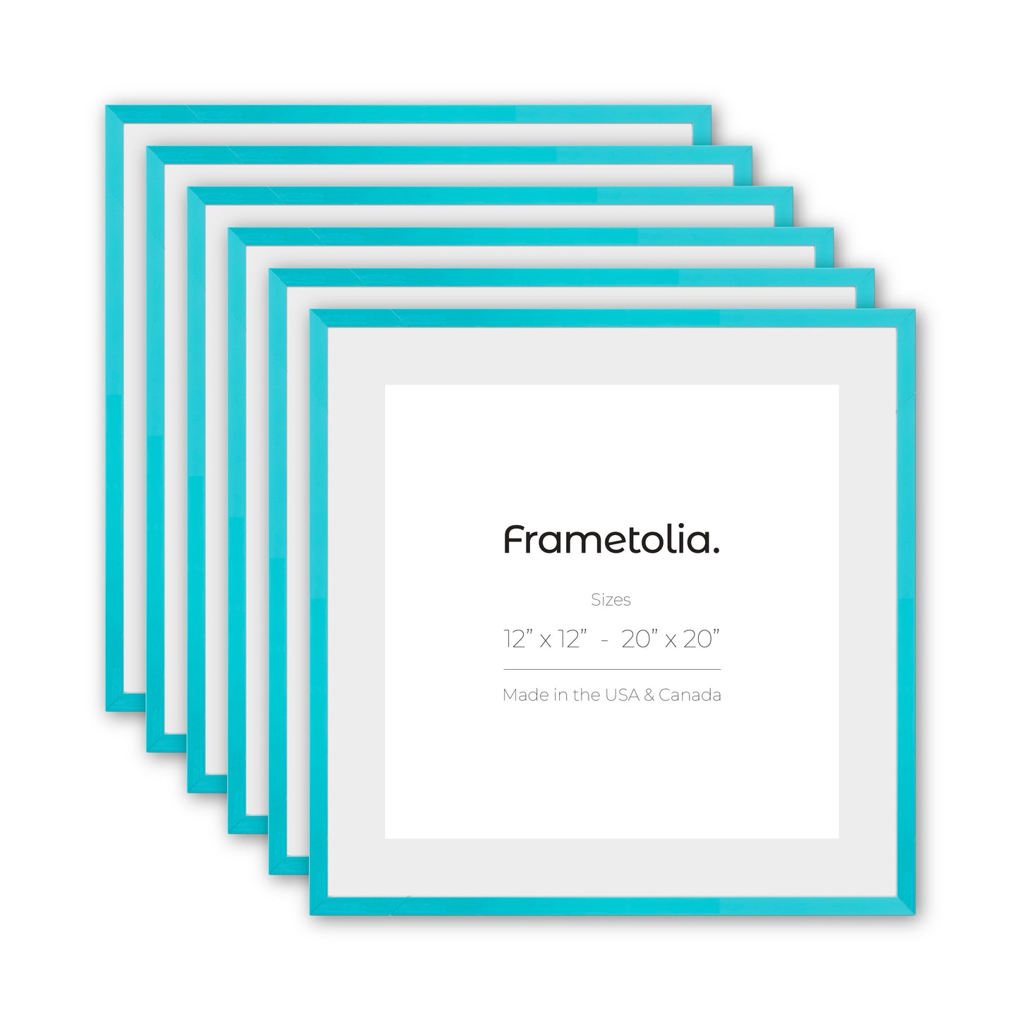 Capri Teal Narrow Width Wall Frame, Set of 6