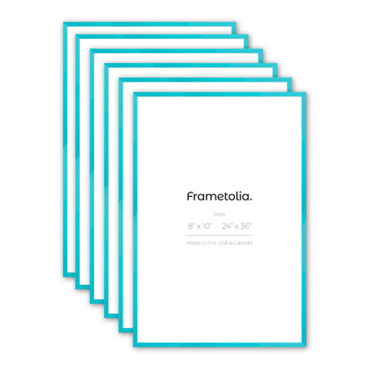 Capri Teal Narrow Width Wall Frame, Set of 6