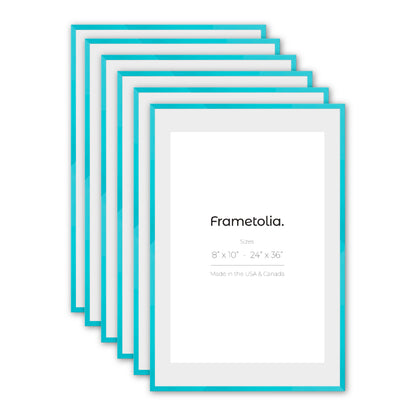 Capri Teal Narrow Width Wall Frame, Set of 6