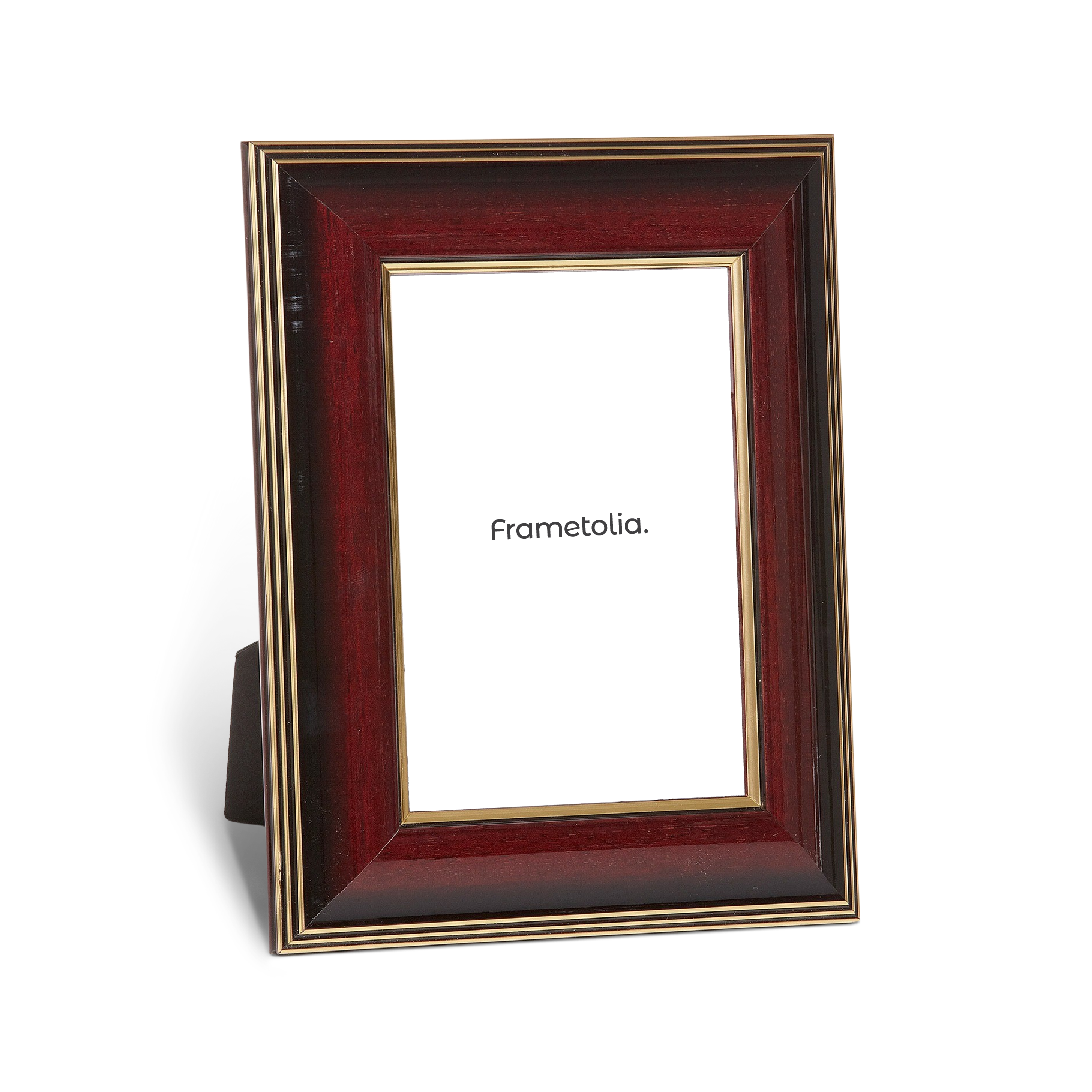 mahogany and gold tabletop frame