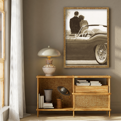 Cream Vienna Wall Frame Hanging on the wall