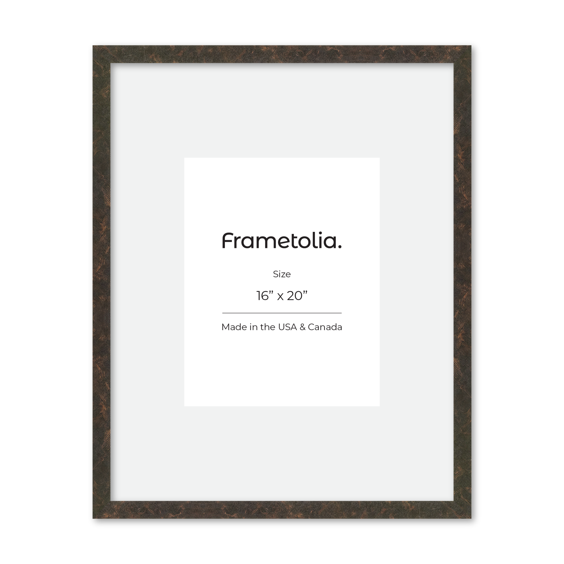 16" x 20" Rich Brown Vienna Wall Frame