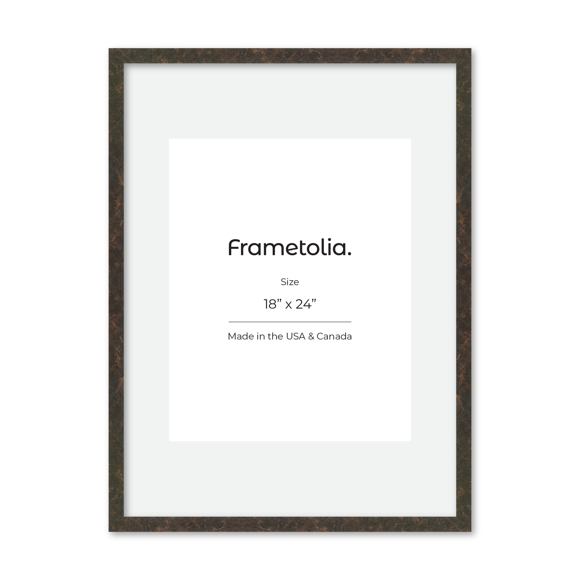 18" x 24" Rich Brown Vienna Wall Frame