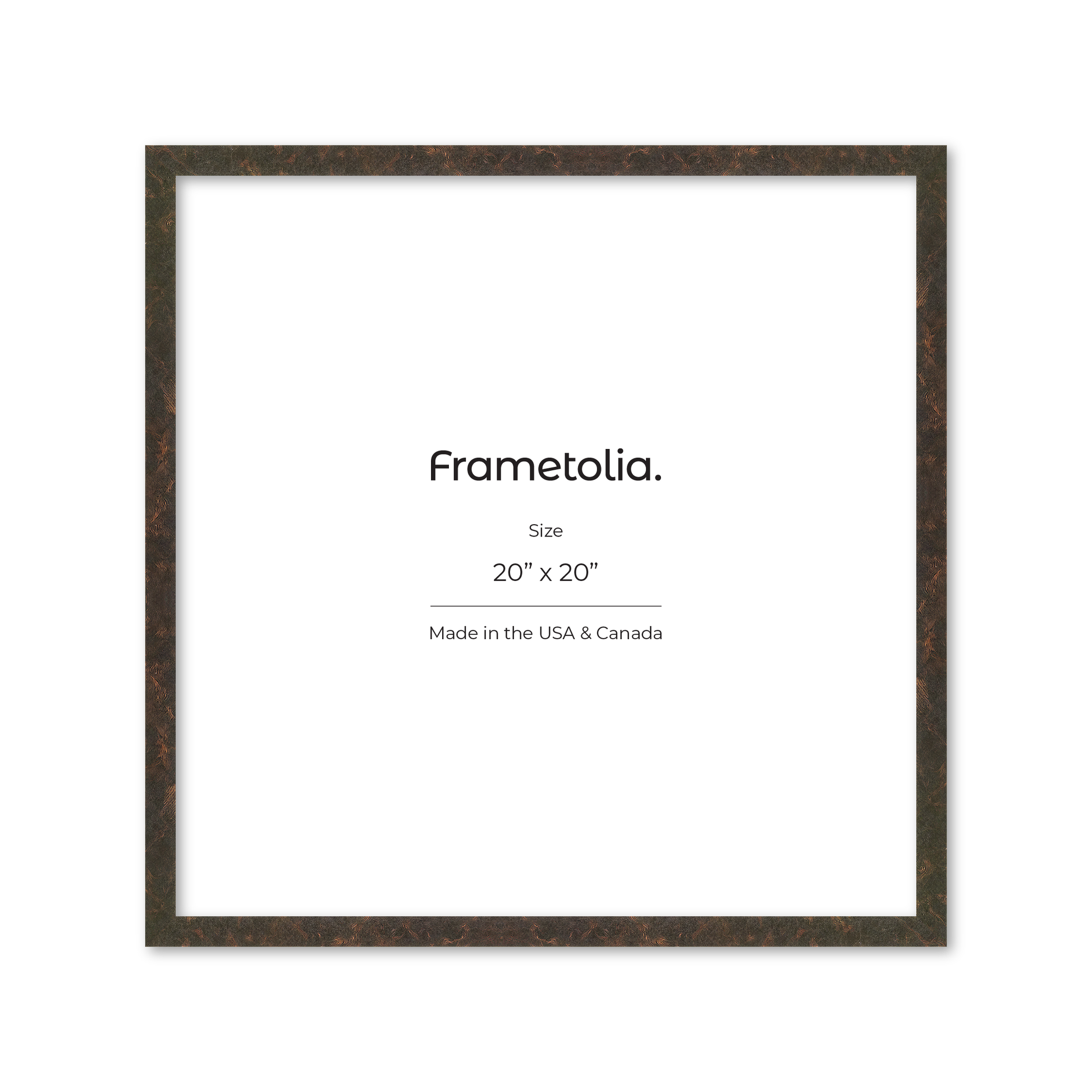 20" x 20" Rich Brown Vienna Wall Frame