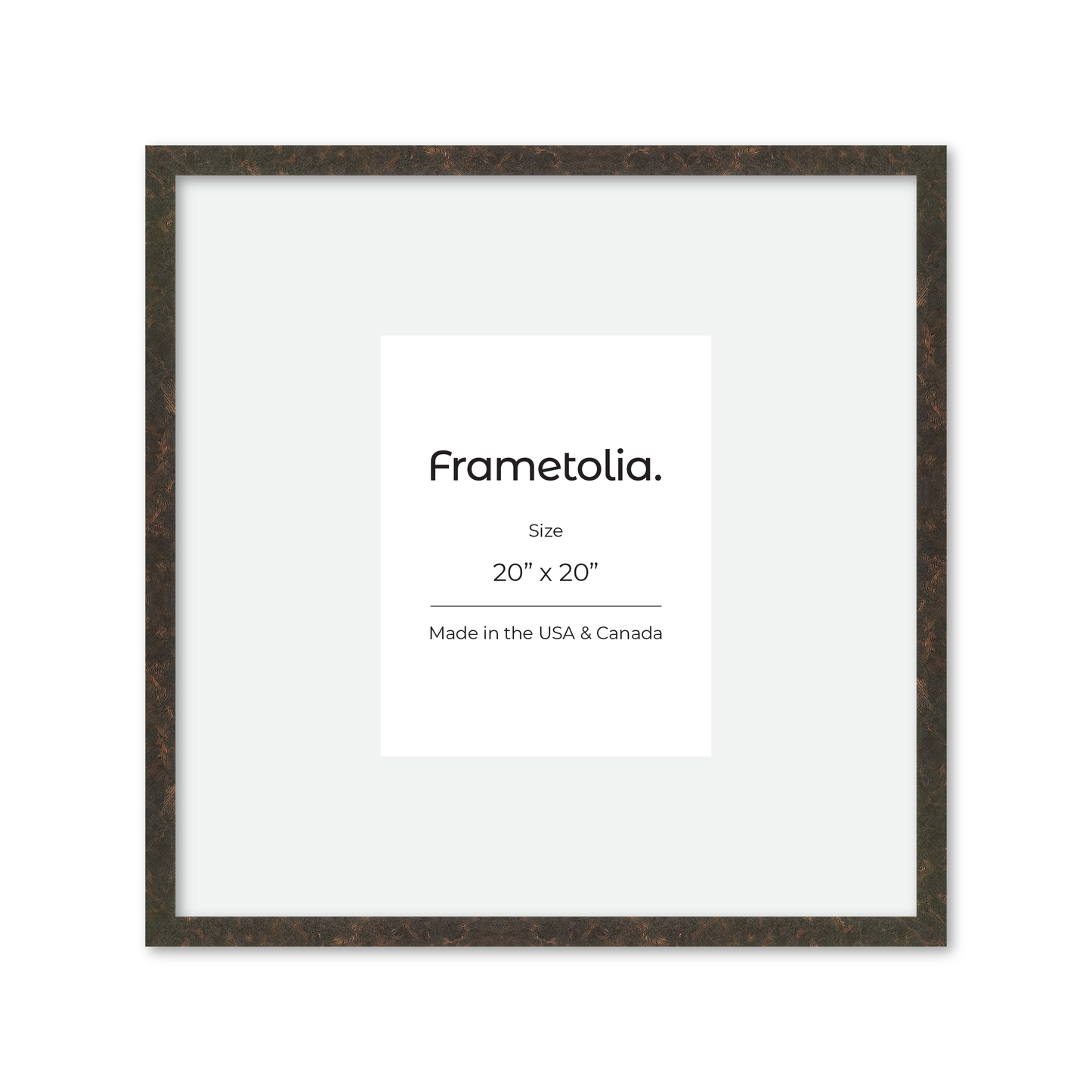 20" x 20" Rich Brown Vienna Wall Frame