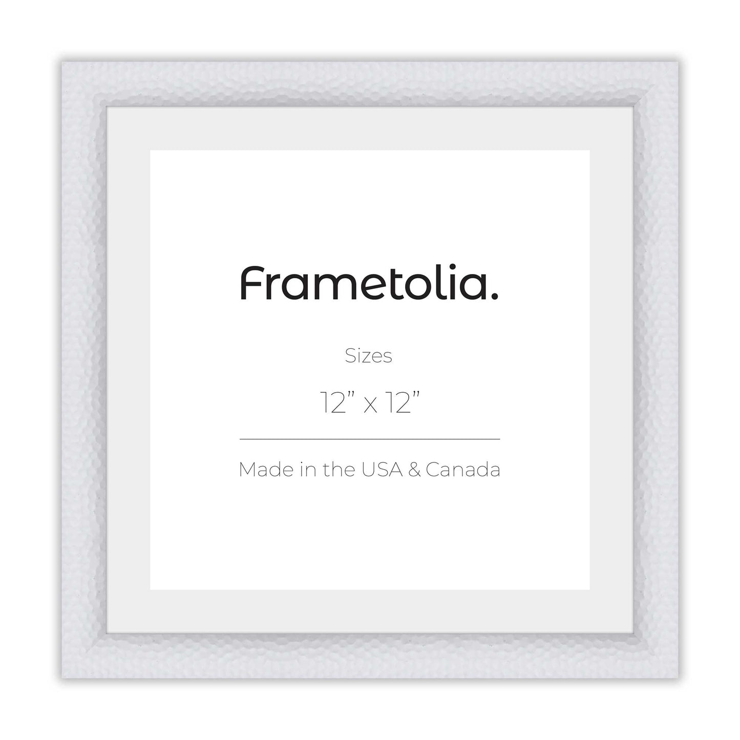 Hammered White Medium Width Wall Frame