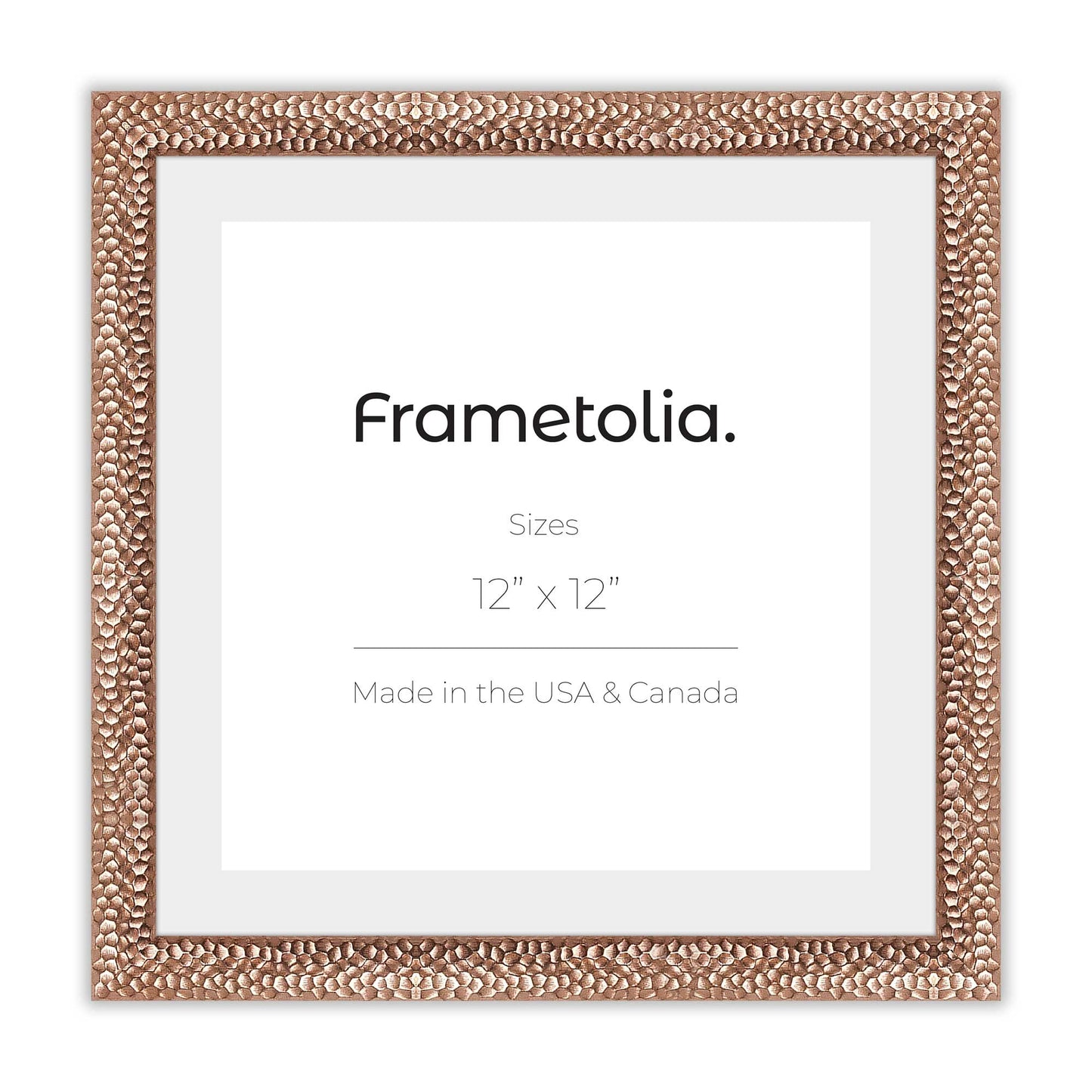 Hammered Champagne Medium Width Wall Frame