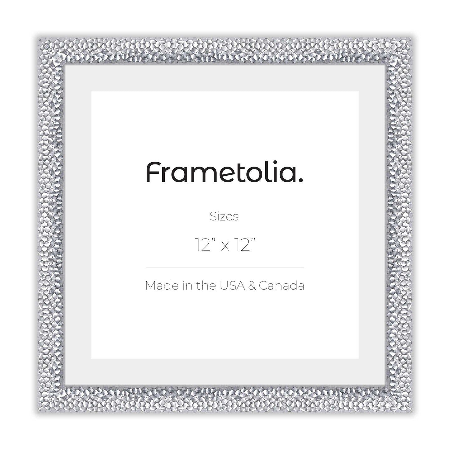 Hammered Silver Medium Width Wall Frame