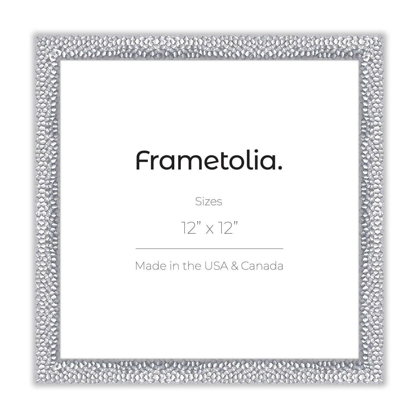 Hammered Silver Frame With Custom Print