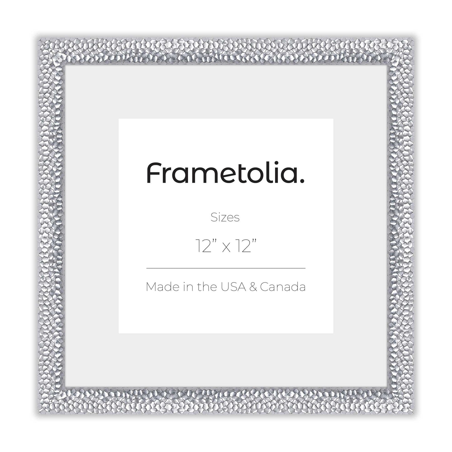 Hammered Silver Medium Width Wall Frame