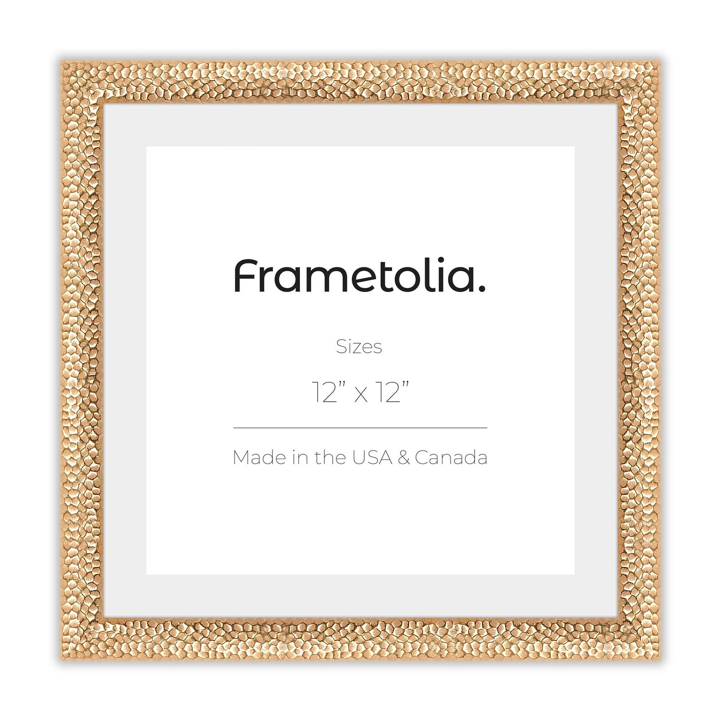 Hammered Gold Medium Width Wall Frame