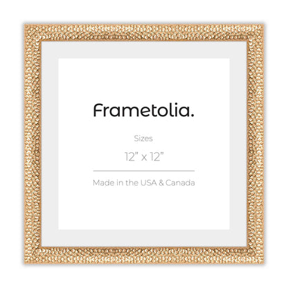 Hammered Gold Medium Width Wall Frame