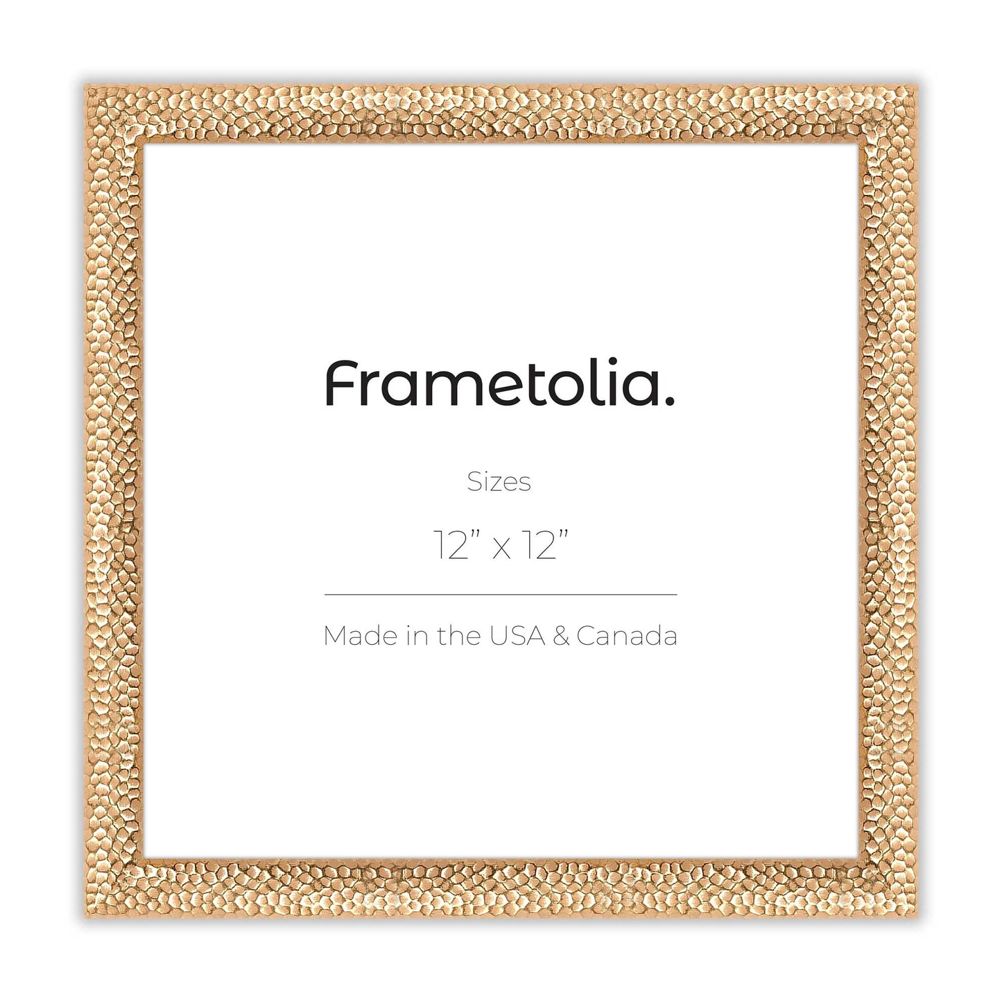 Hammered Gold Medium Width Wall Frame