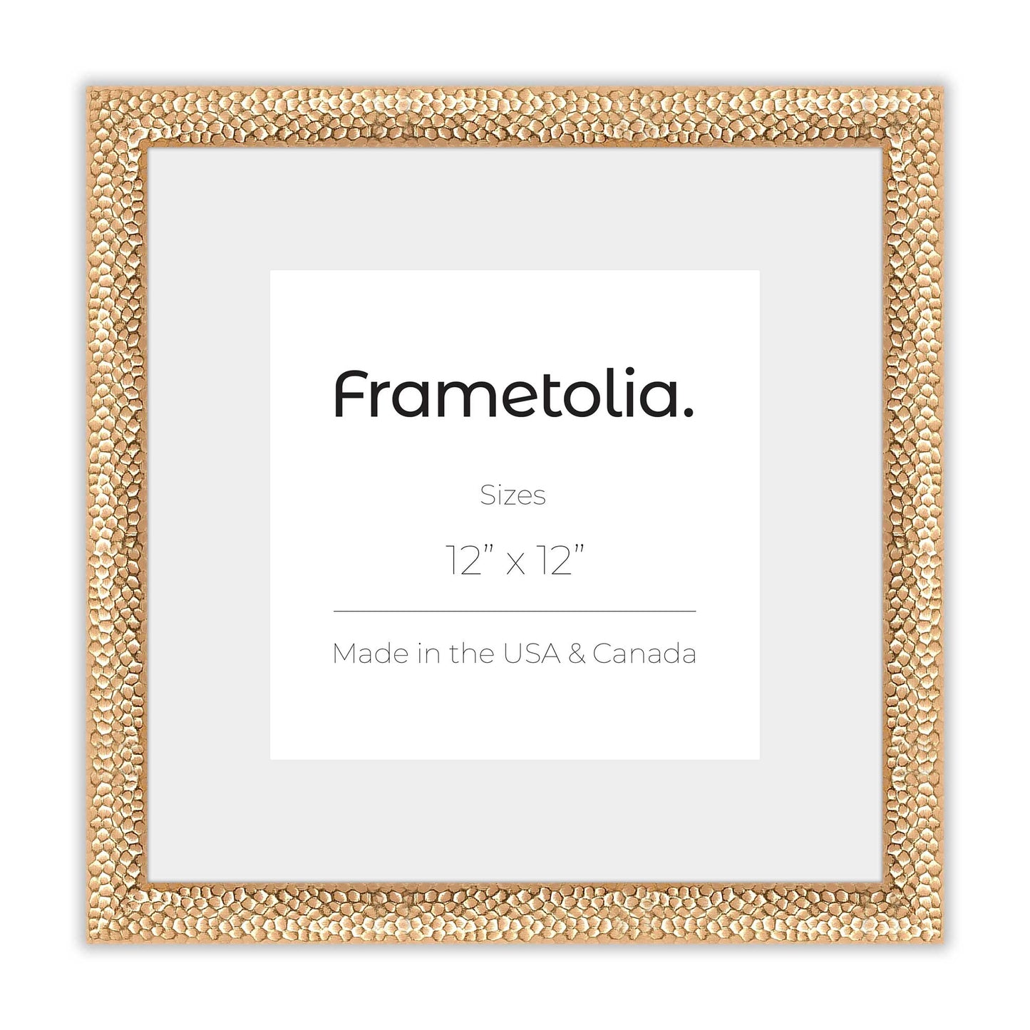 Hammered Gold Medium Width Wall Frame