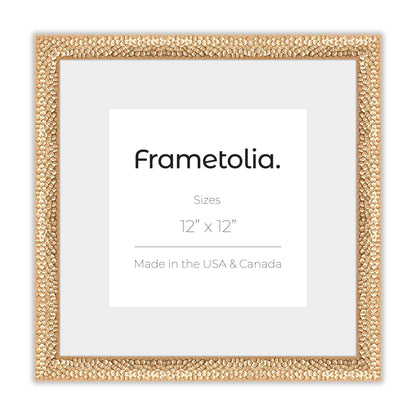 Hammered Gold Medium Width Wall Frame