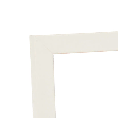 Opaque White Contemporary Narrow Width Table Top Frame