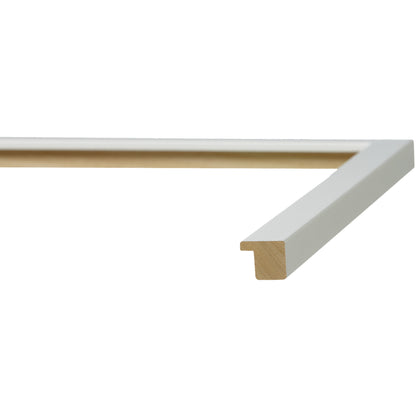 Opaque White Contemporary Narrow Width Table Top Frame