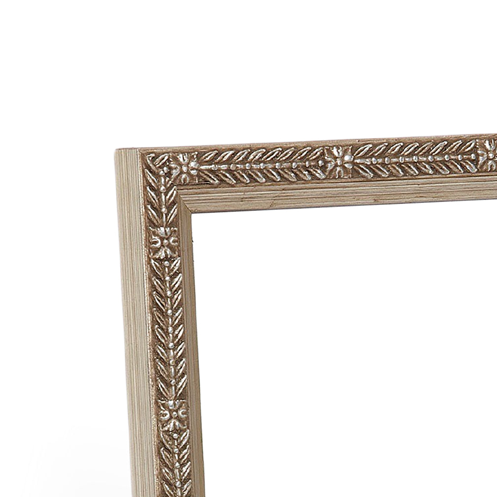 Silver Leaf Motif Narrow Width Table Top Frame