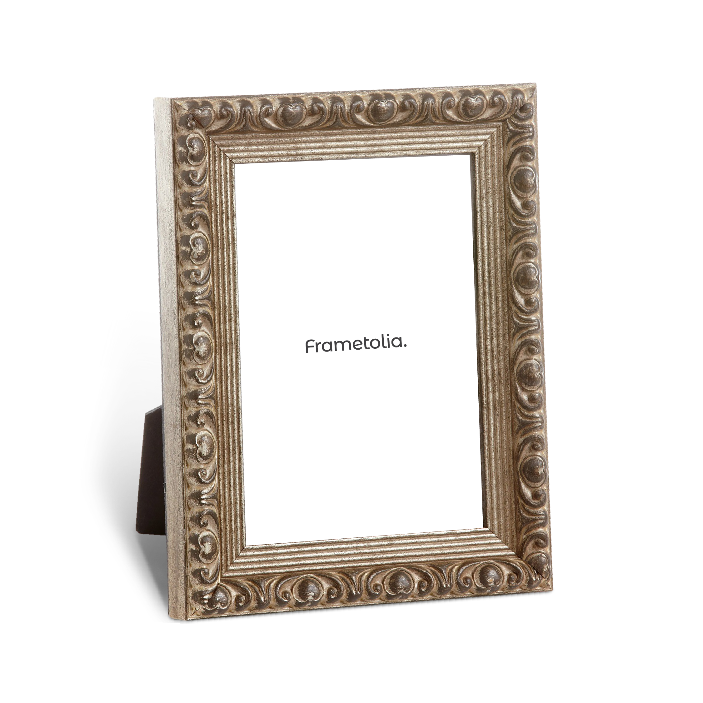 gilded silver leaf medium width table top frame