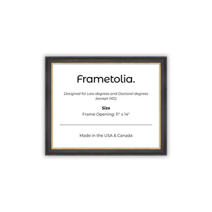 11" x 14" Cocoa & Gold FAMILY  Diploma Frame - No Mat