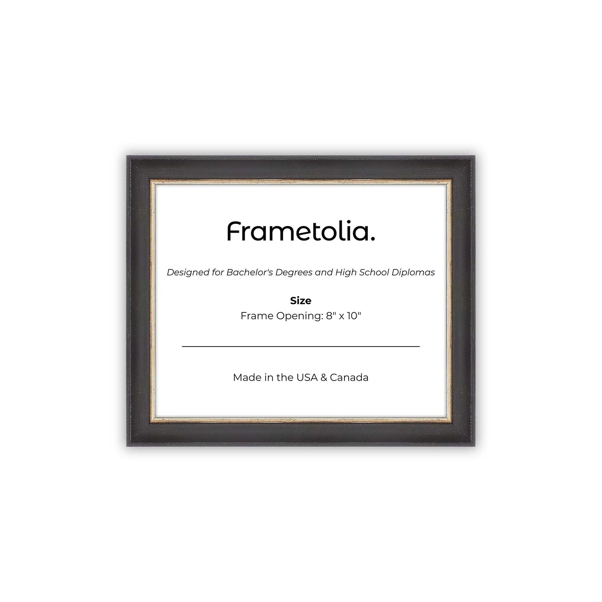 8" x 10" Cocoa & Silver FAMILY Diploma Frame - No Mat