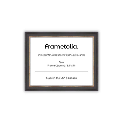 8.5" x 11" Cocoa & Silver FAMILY  Diploma Frame - No Mat