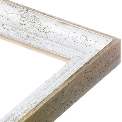 Rustic White & Gold Medium Width Table Top Frame