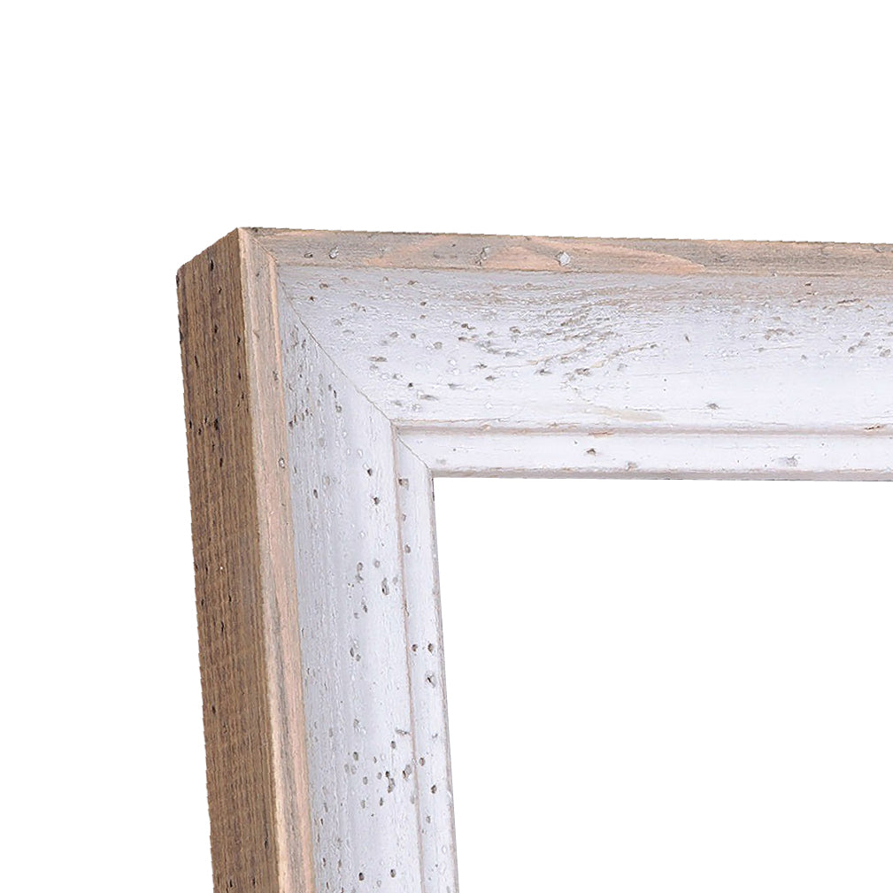 Rustic White & Gold Medium Width Table Top Frame