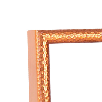 Hammered Copper Narrow Width Table Top Frame