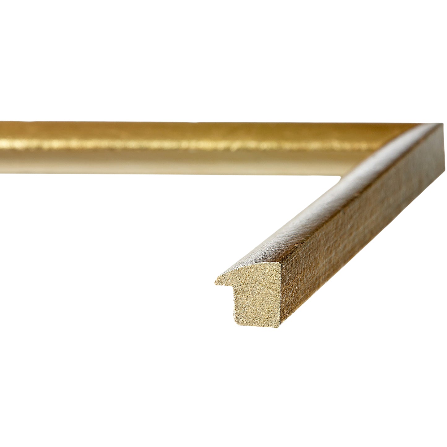 Cool Gold Contemporary Narrow Width Table Top Frame