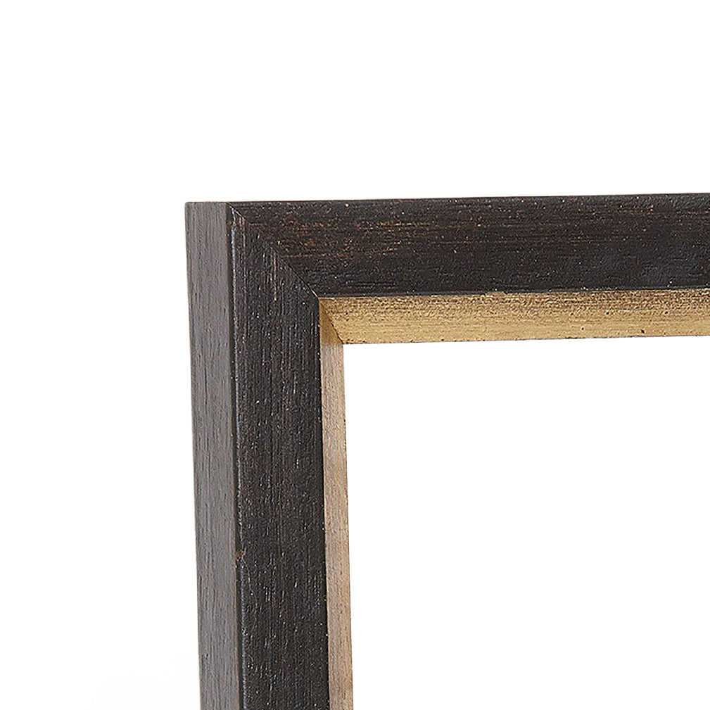 Night Black & Cool Gold Medium Width Table Top Frame