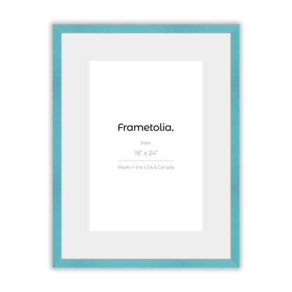 Capri Teal Narrow Width Wall Frame