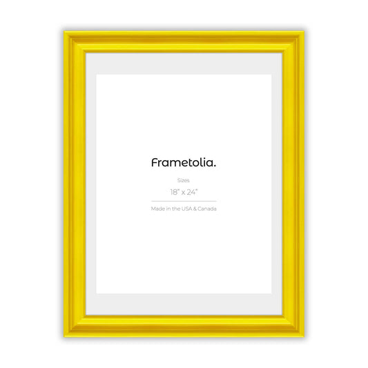 Sunburst Yellow Frame With Custom Print