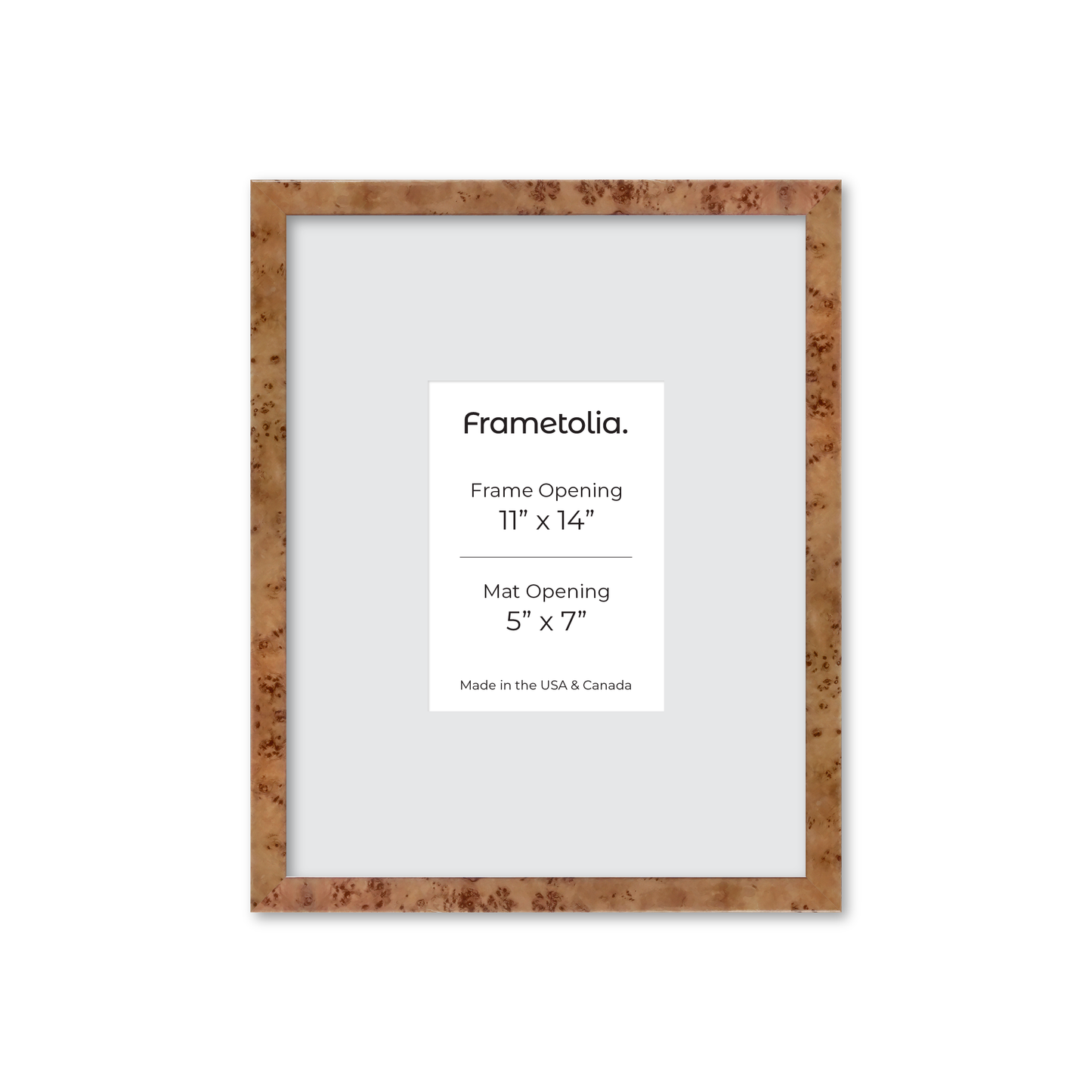 11" x 14" Golden Burlwood Verona Wall Frame