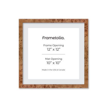 12" x 12" Golden Burlwood Verona Wall Frame