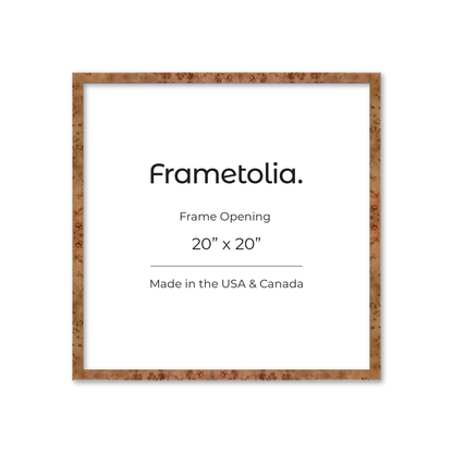 20" x 20" Golden Burlwood Verona Wall Frame