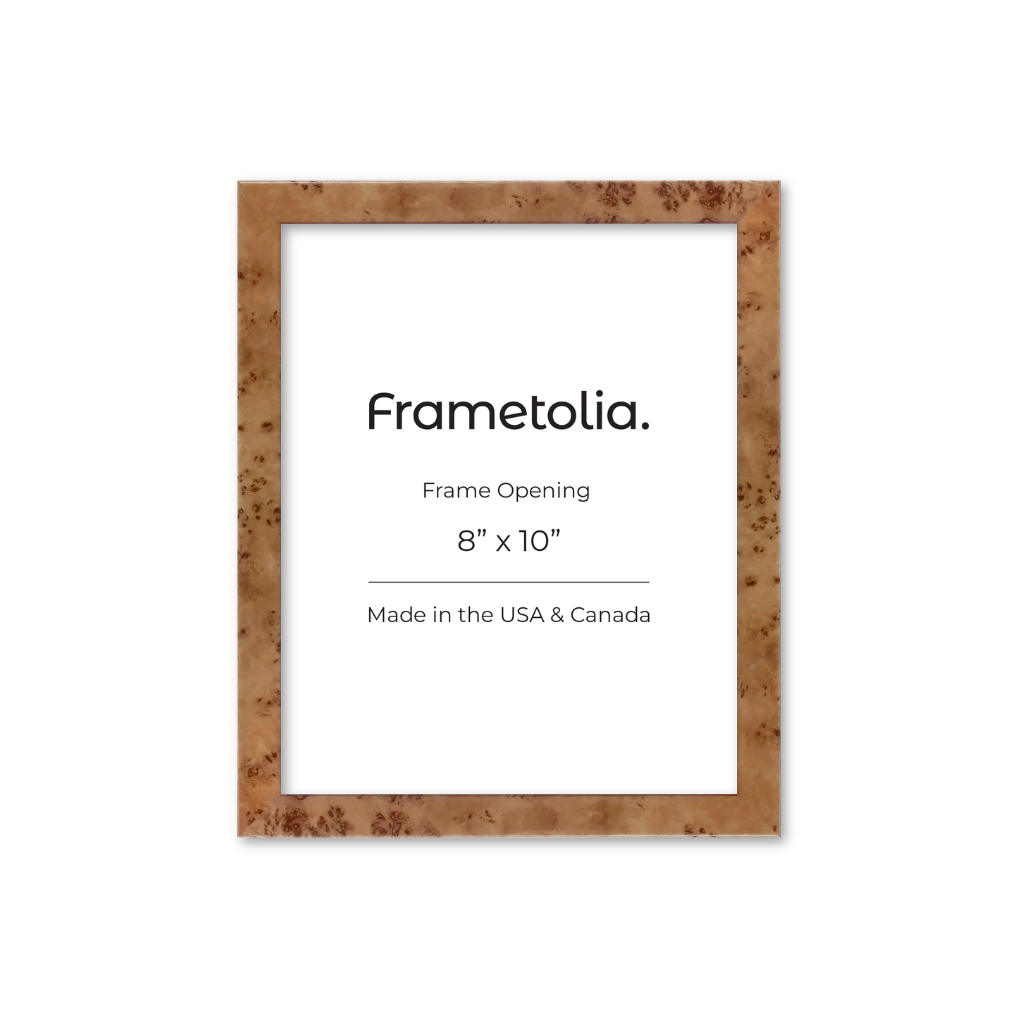 8" x 10" Golden Burlwood Verona Wall Frame