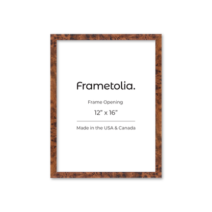 12" x 16" Amber Burlwood Verona Wall Frame