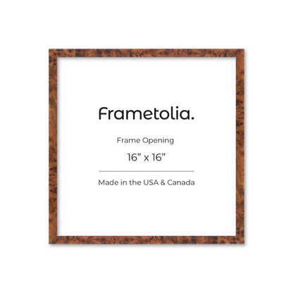 16" x 16" Amber Burlwood Verona Wall Frame