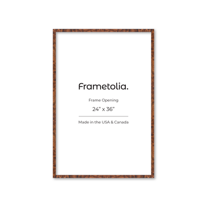 24" x 36" Amber Burlwood Verona Wall Frame