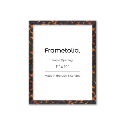 11" x 14" Tortoise Burlwood Verona Wall Frame