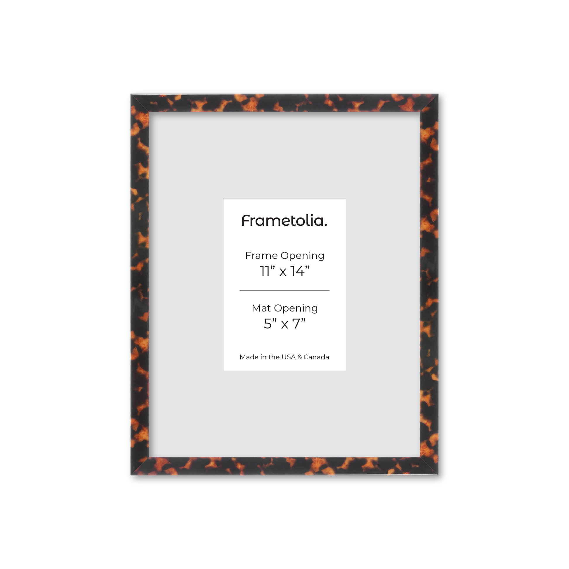 11" x 14" Tortoise Burlwood Verona Wall Frame