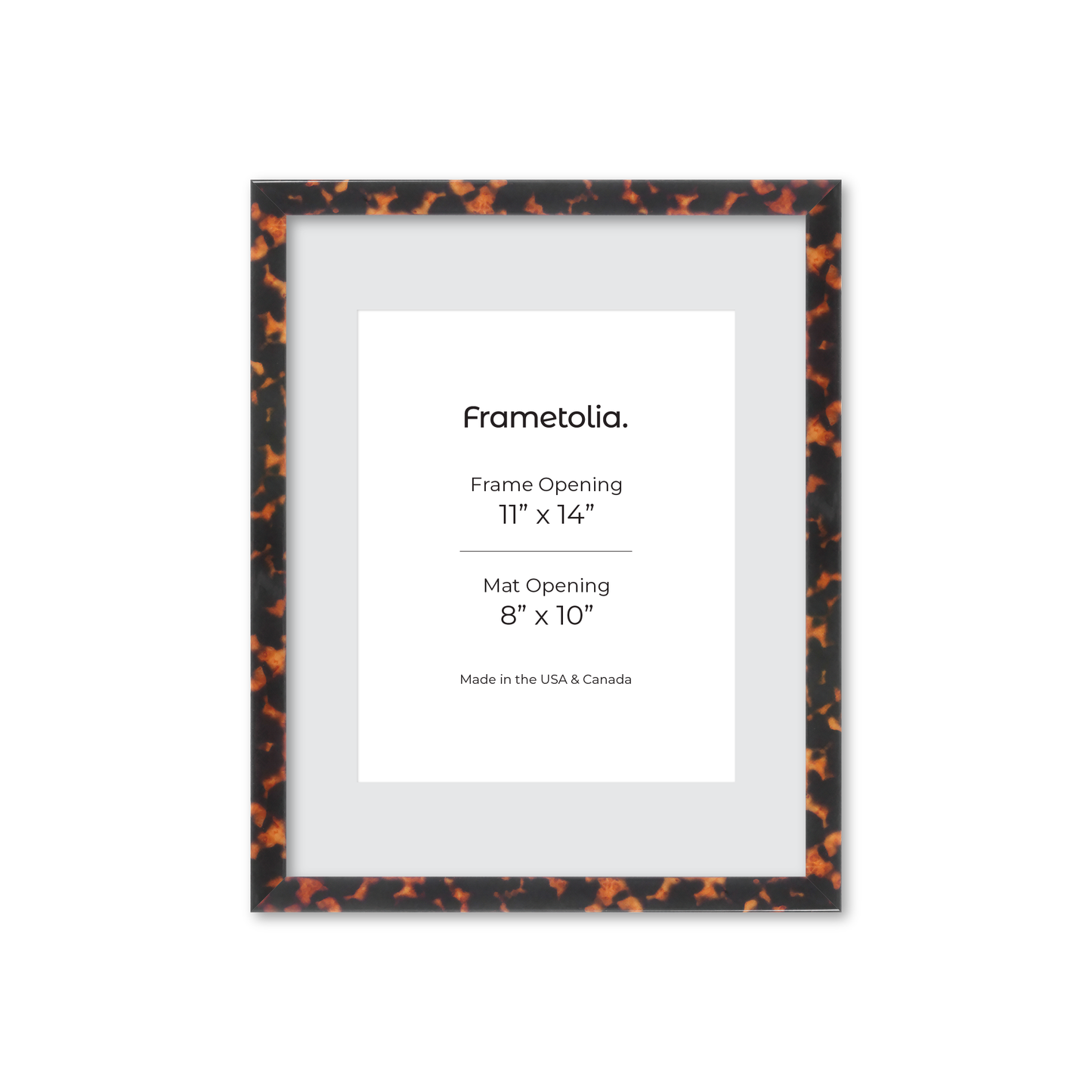 11" x 14" Tortoise Burlwood Verona Wall Frame