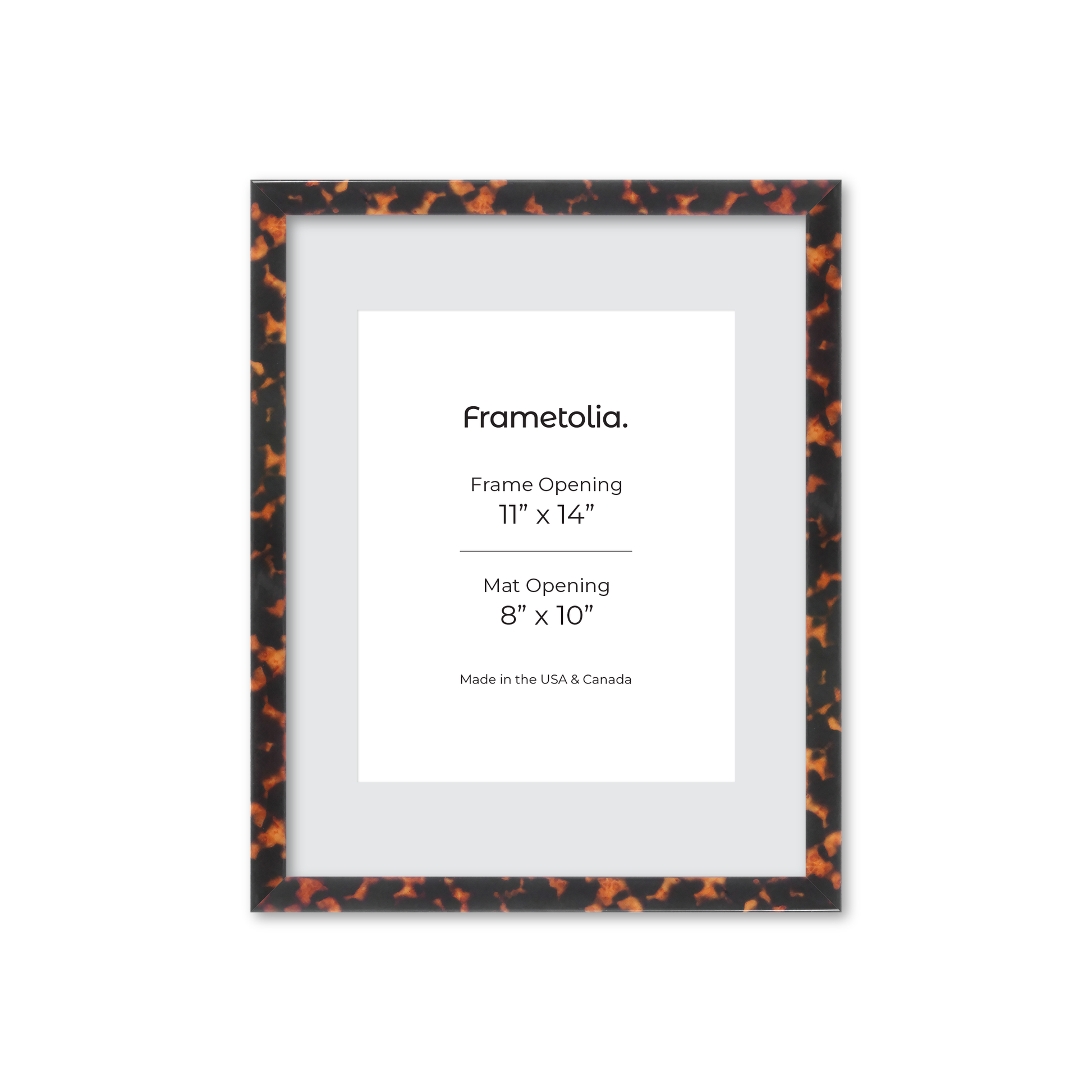 11" x 14" Tortoise Burlwood Verona Wall Frame