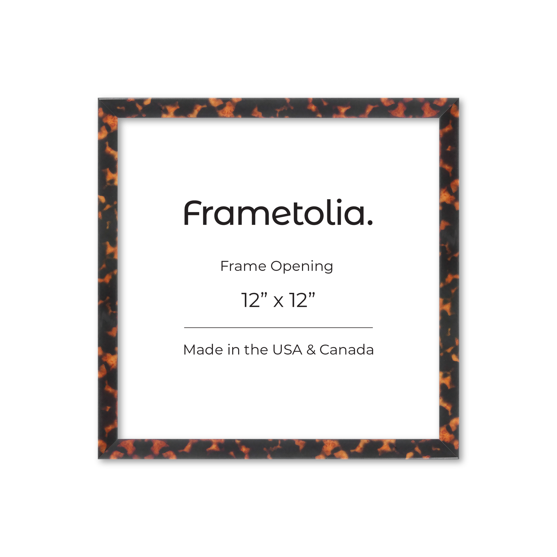 12" x 12" Tortoise Burlwood Verona Wall Frame