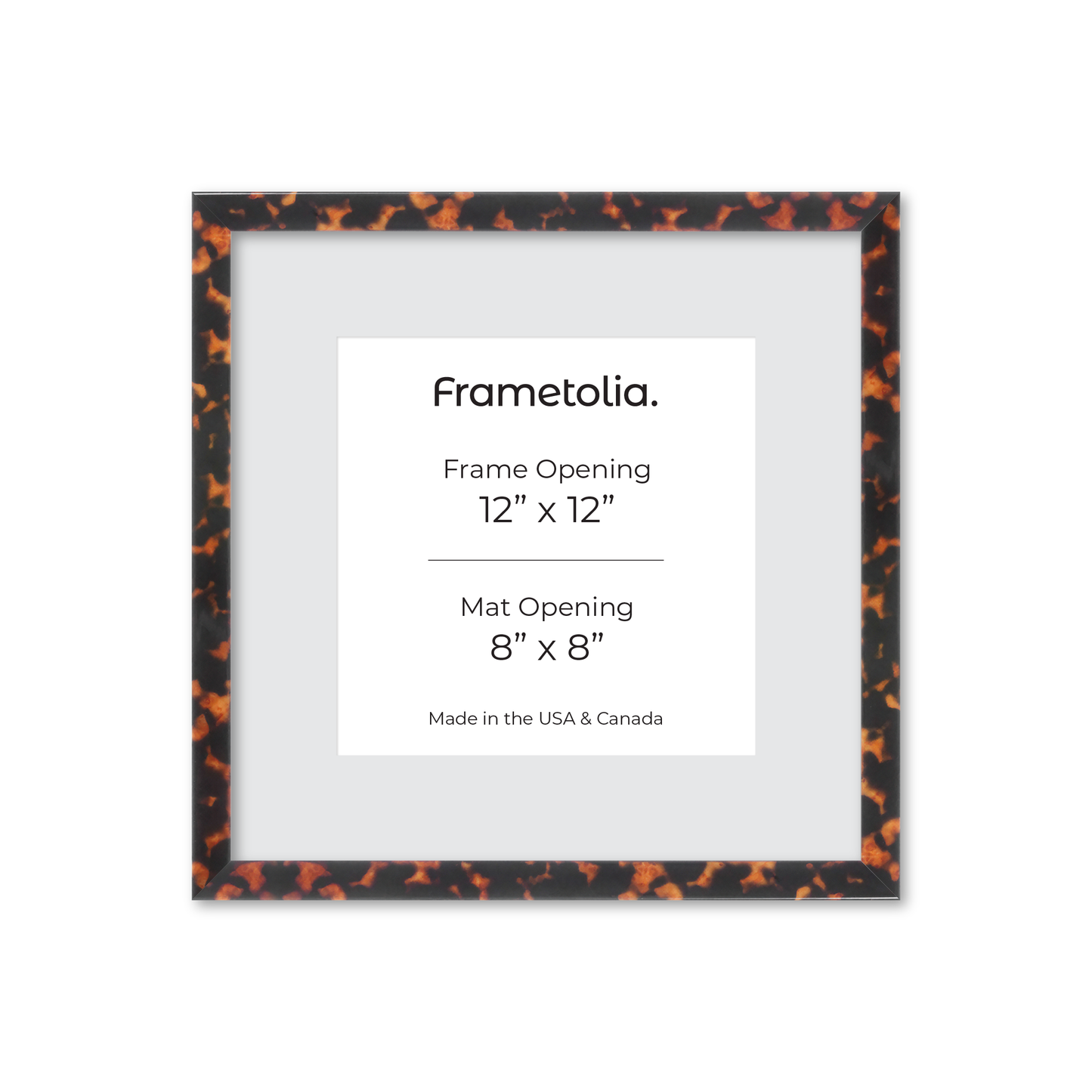 12" x 12" Tortoise Burlwood Verona Wall Frame